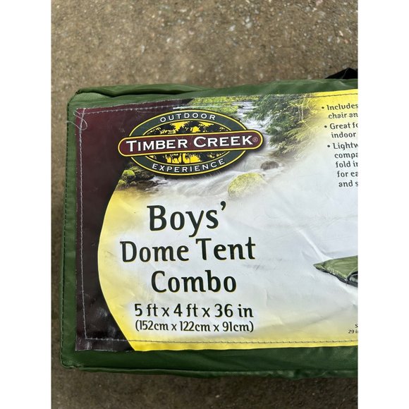 COPY - Timber Creek Boy's Boys'  5ft x 4ft x 36" Dome Tent Combo with Folding C… - Picture 4 of 8